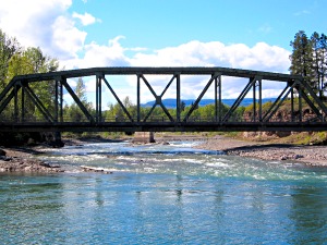 Village of Telkwa, BC, at the junction of the Telkwa river and the Bulkley River. 